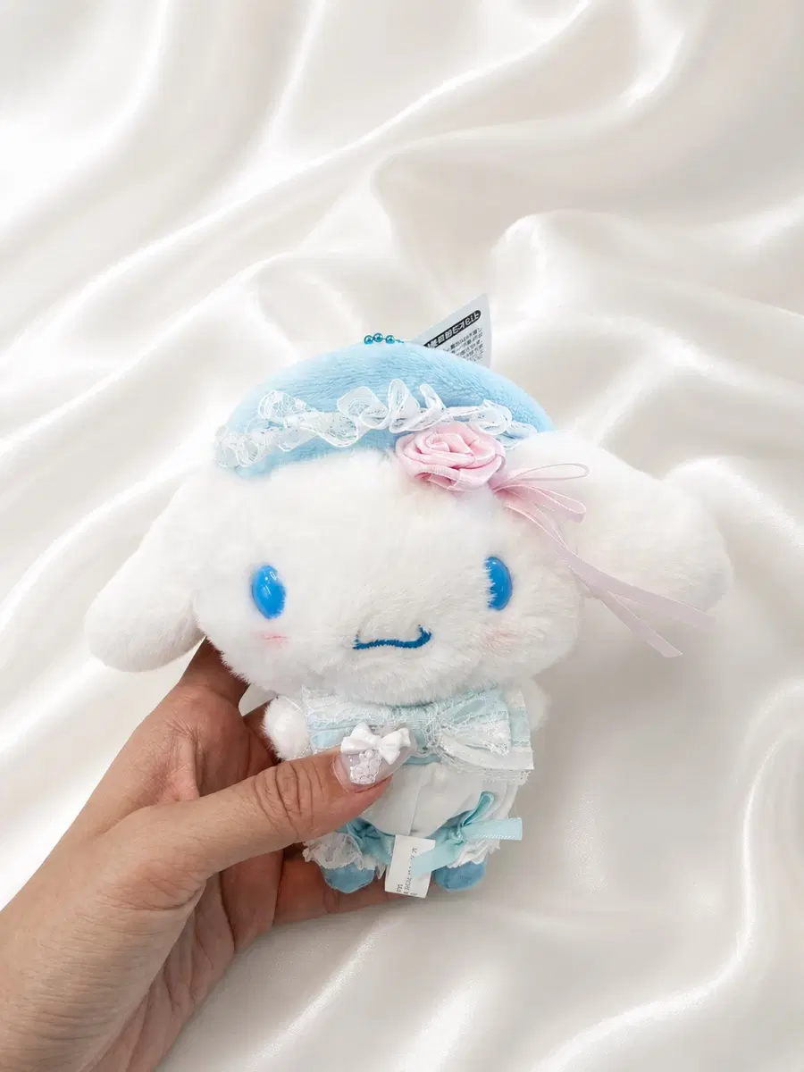 산리오 마스코트 화이트프릴 시나모롤