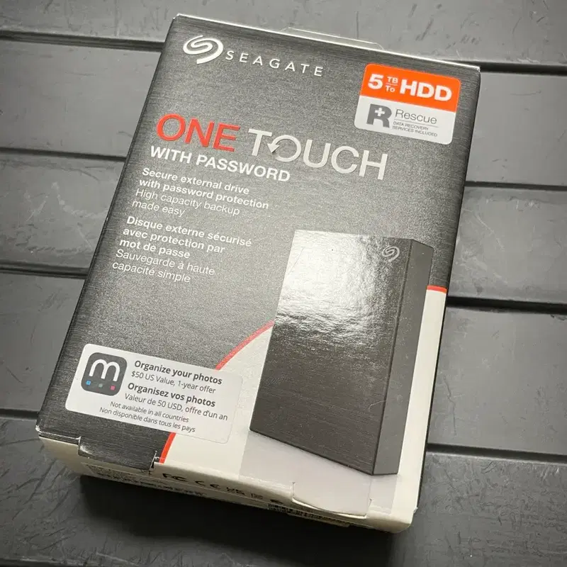 씨게이트 One Touch 외장하드 5TB 스페이스그레이
