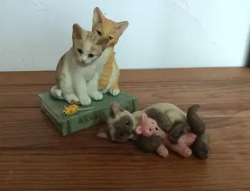고양이 입상 2세트