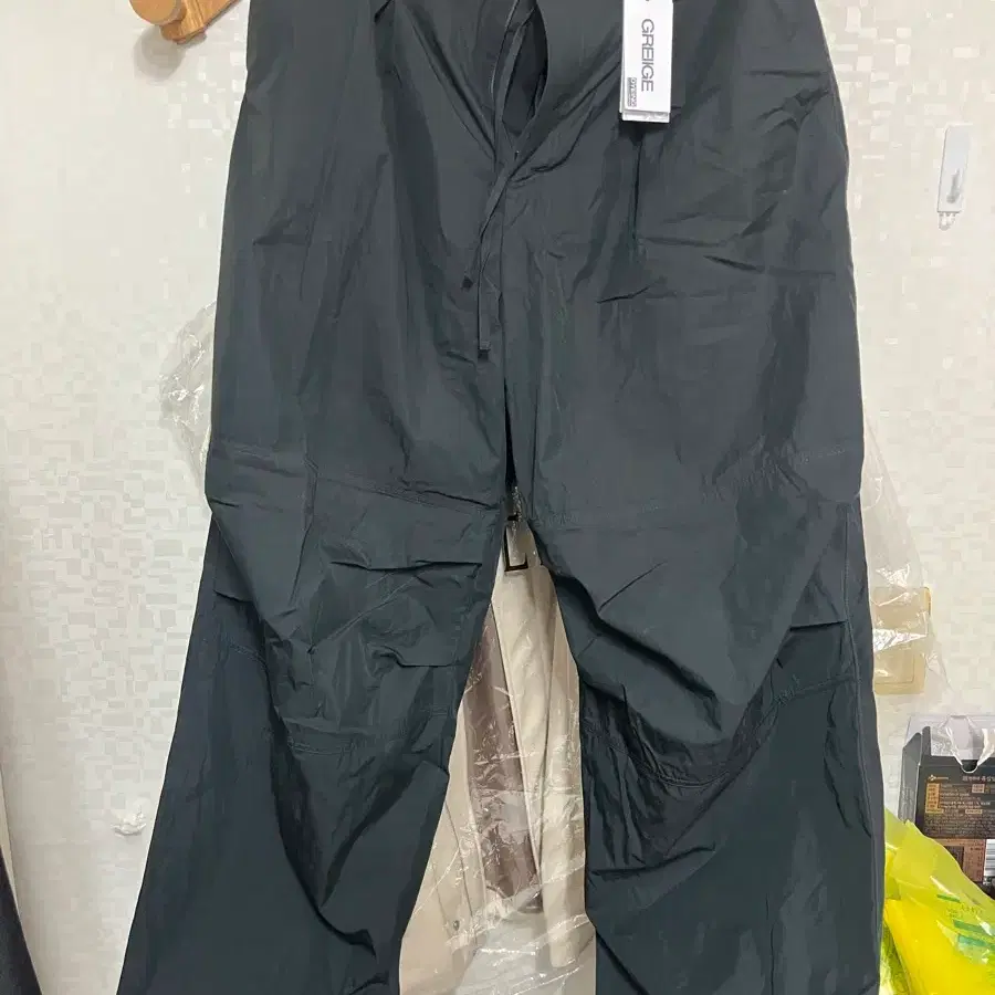 그레이지 카고 바지 블랙