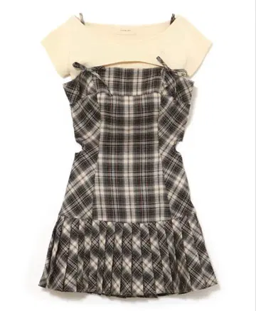 AMDMARY Karen check mini dress
