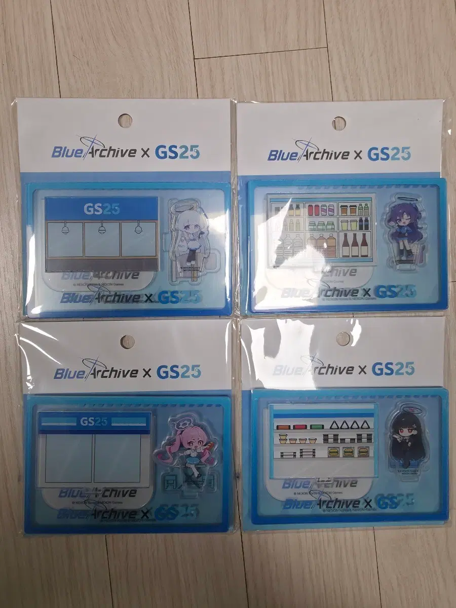 블루 아카이브 GS25 콜라보 굿즈 4종