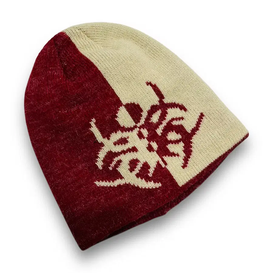 Punk Y2K Tribal Half Red Beanie