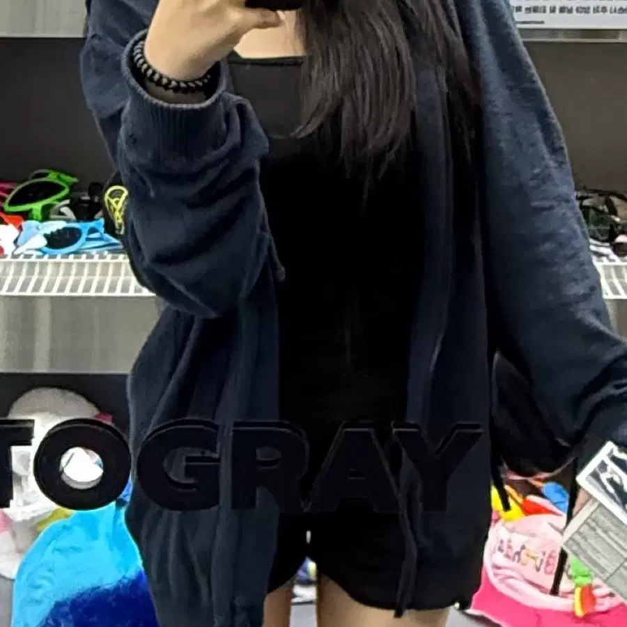 스톤아일랜드 다크네이비 후드집업