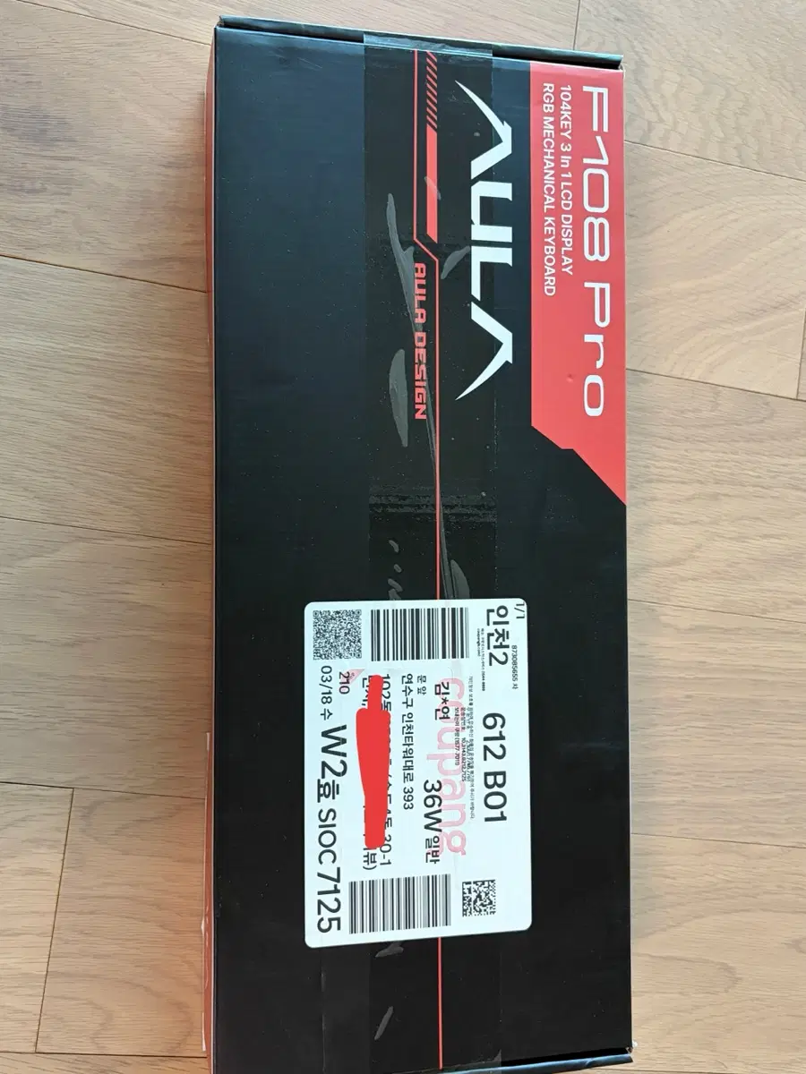AULA F108 PRO 104키 RGB 기계식 키보드