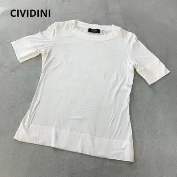 고품질 CIVIDINI 치비디니 반팔 티셔츠 화이트 이탈리아제 42