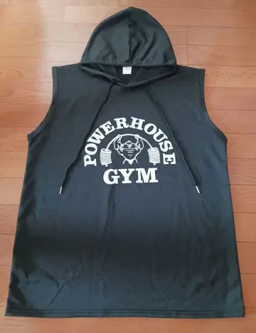 POWERHOUSE GYM 후드 부착 탱크탑 블랙 L
