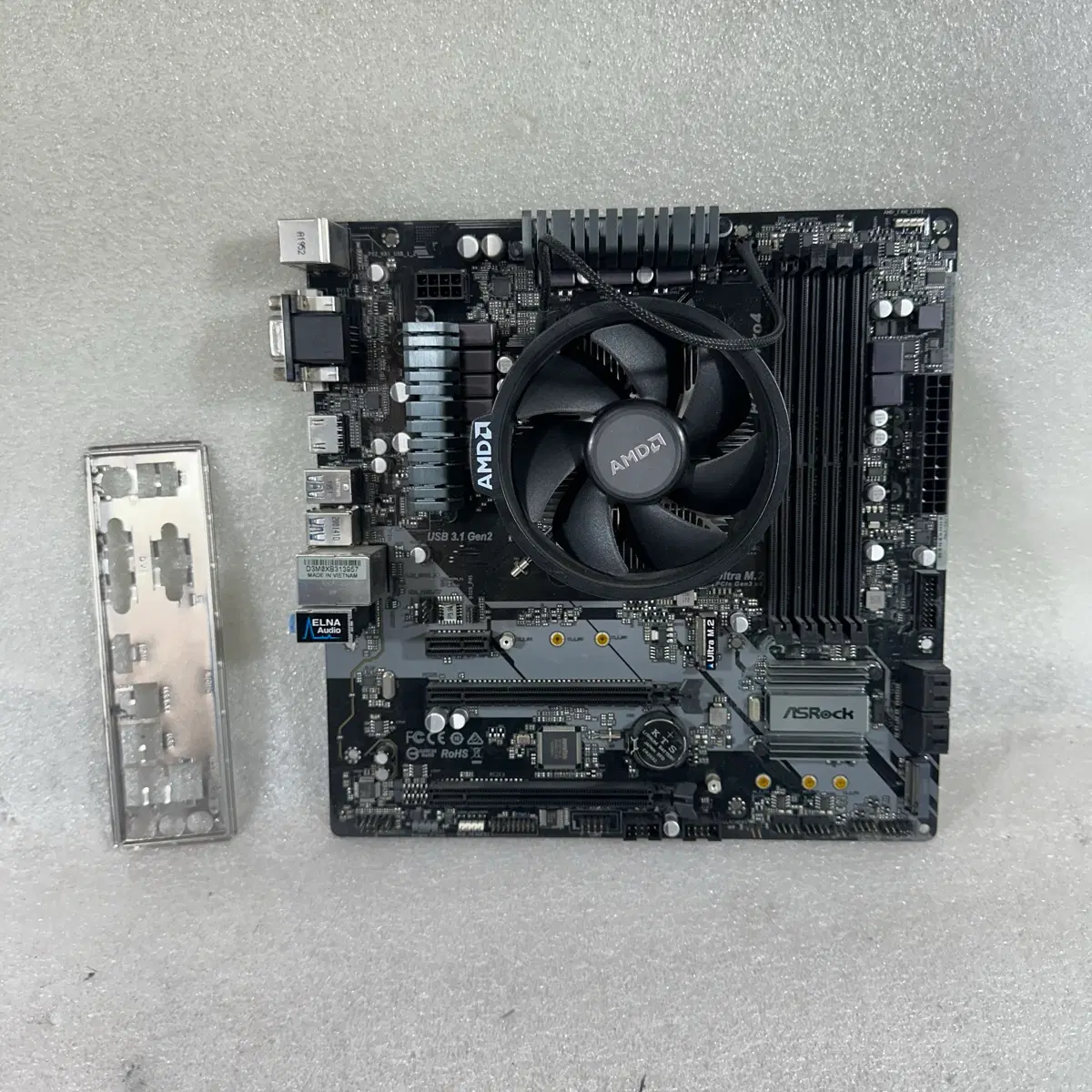 ASRock 메인보드 B450M pro4 라이젠3 3200G cpu