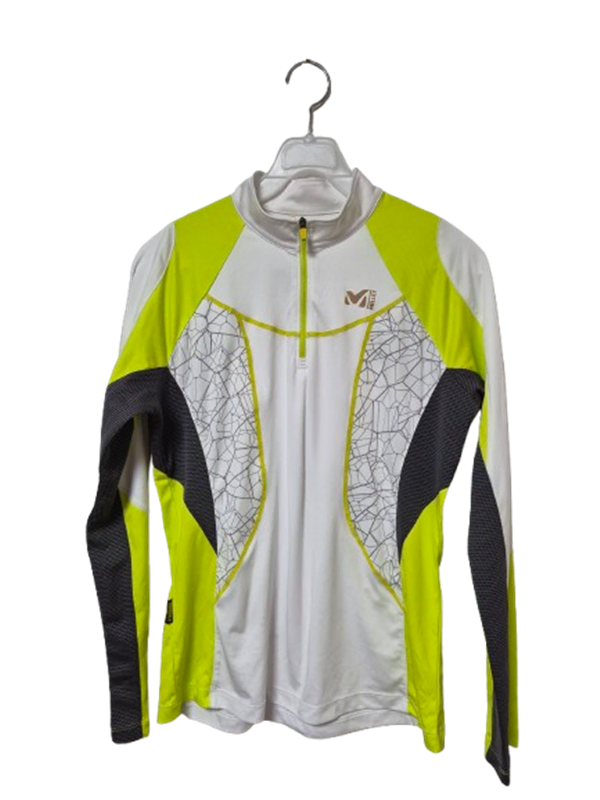 밀레 정품 여자 기능성스판 여자 등산반집업긴팔티셔츠95