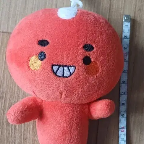 오렌지색 캐릭터 팥군 인형 키링