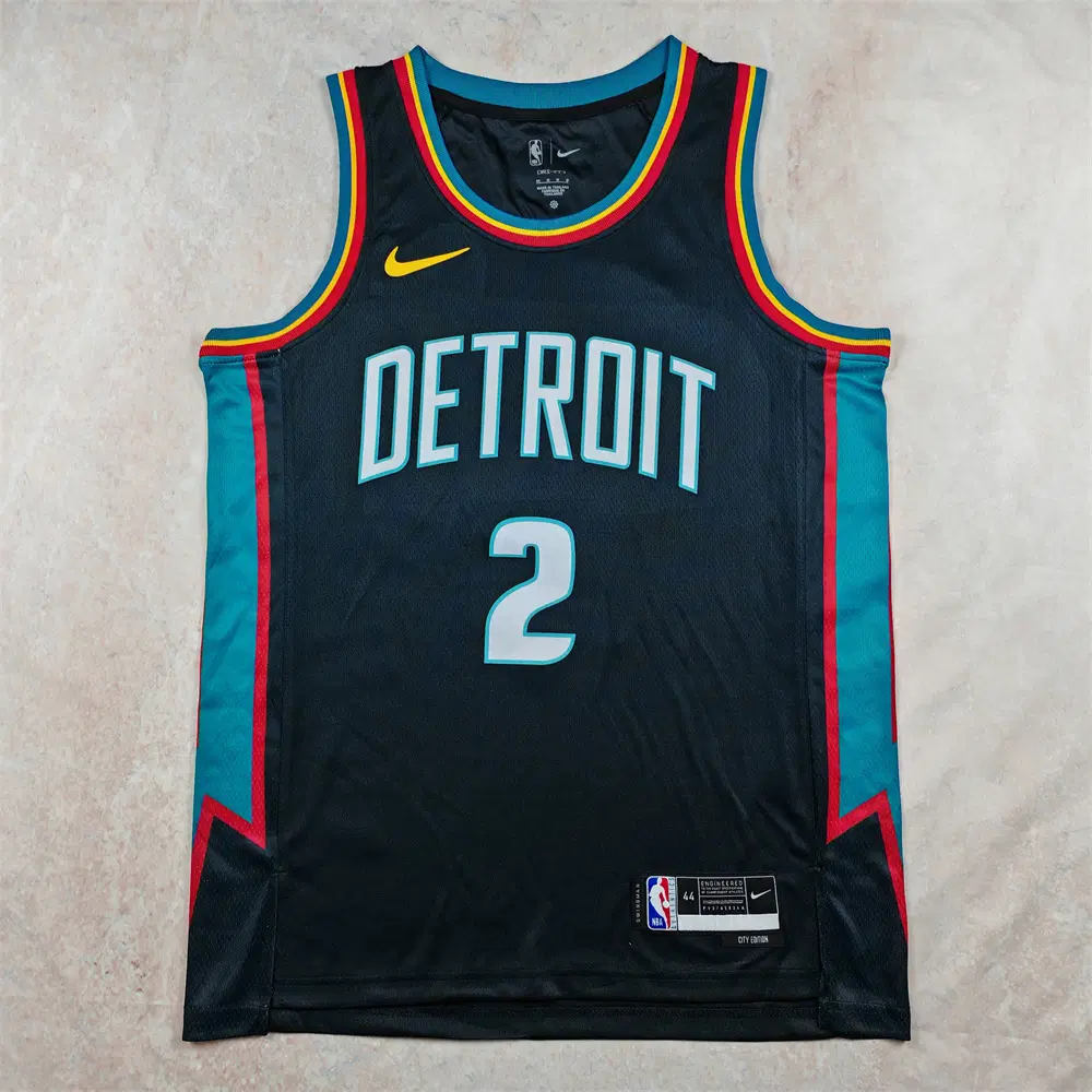 NBA 농구복 2026형 피스톤즈 2호 커닝햄 블랙시티판 핫프레스