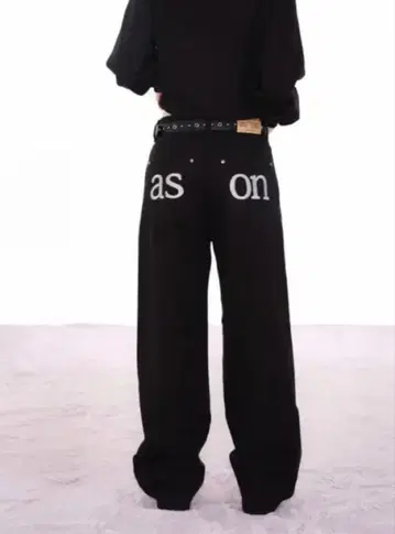 as'on 데님 팬츠 블랙
