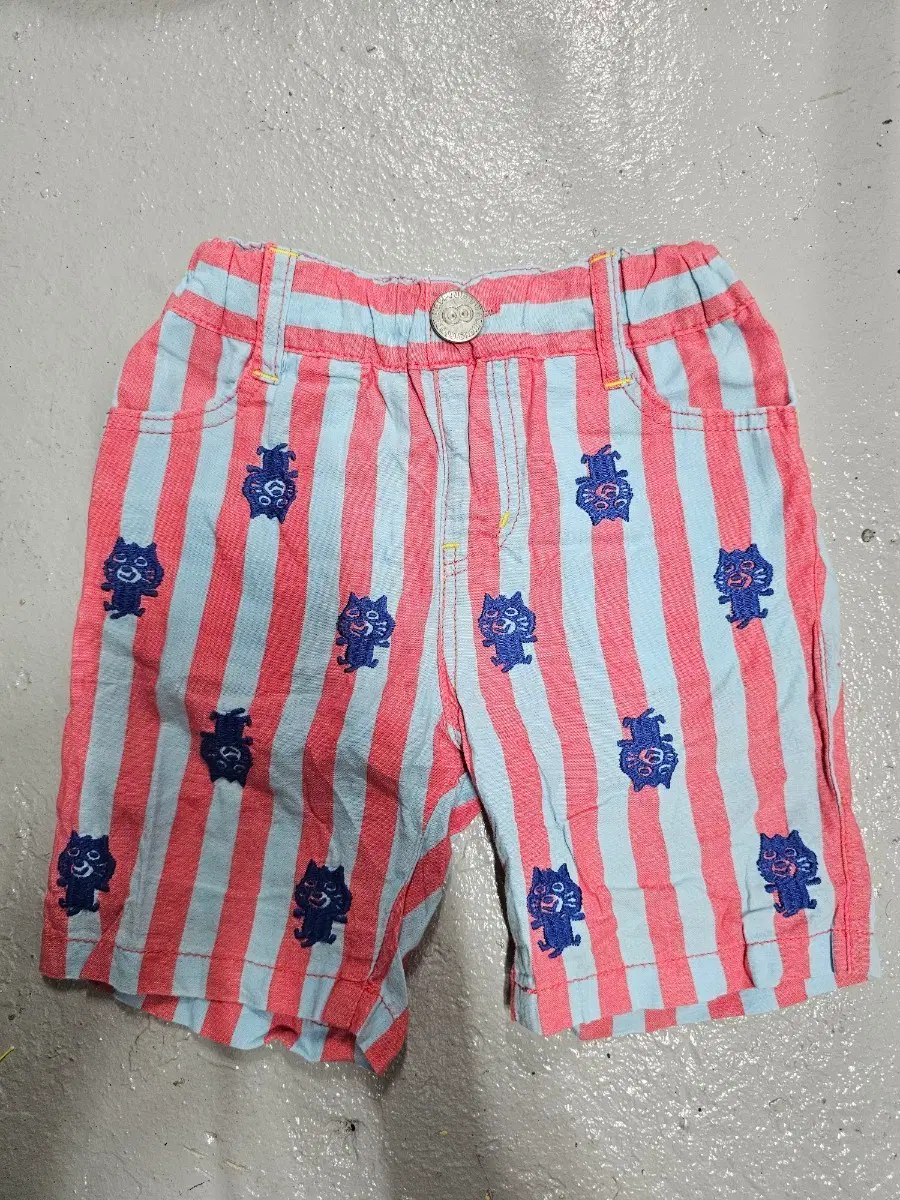 아동 비츠 자수 고양이 반바지 90