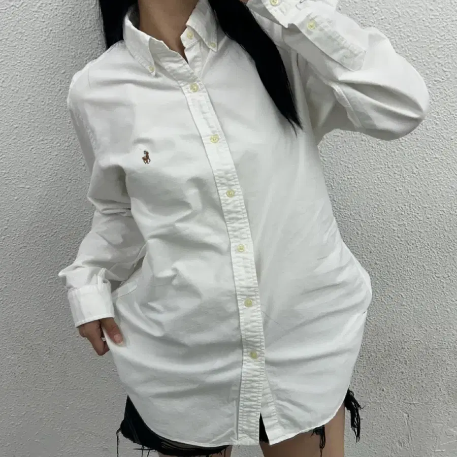 폴로 랄프로렌 옥스포드 화이트셔츠 M
