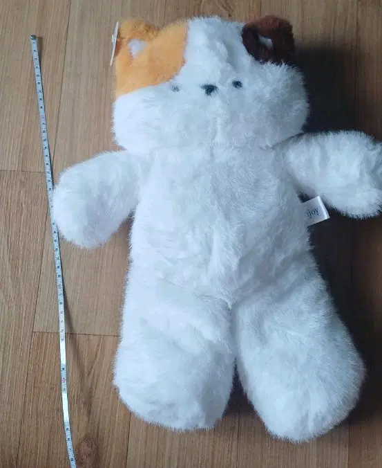 인형 삼색 고양이 흰색 주황색 브라운 솜인형