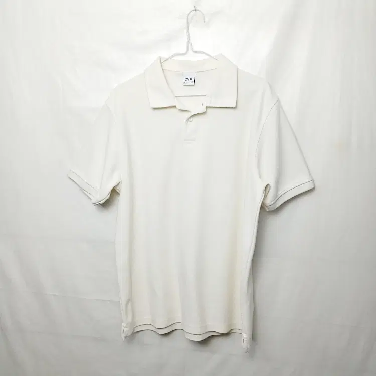 ZARA 자라 남성 아이보리 카라반팔티 105