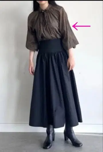 Demi-Luxe BEAMS 시어 블라우스
