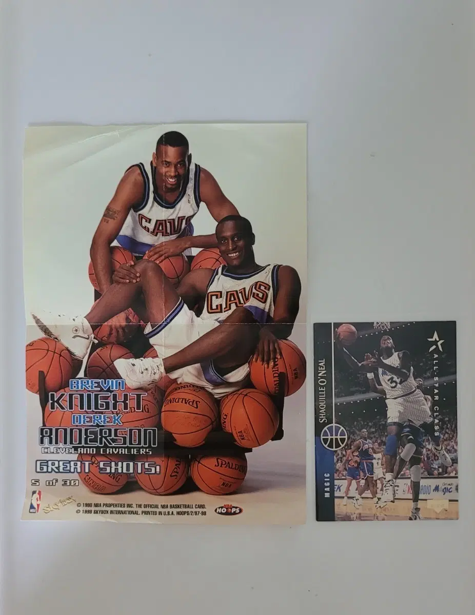 1997-98 Hoops 그레이트 샷 #5 데릭 앤더슨/ 브레빈 나이트 캐브스/ 수집품
