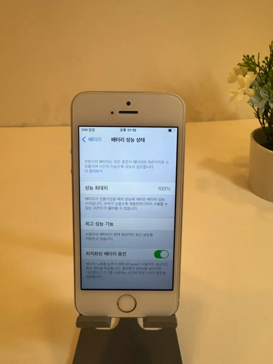 해외판 무음 sss 아이폰 se 64기가 실버 배터리100