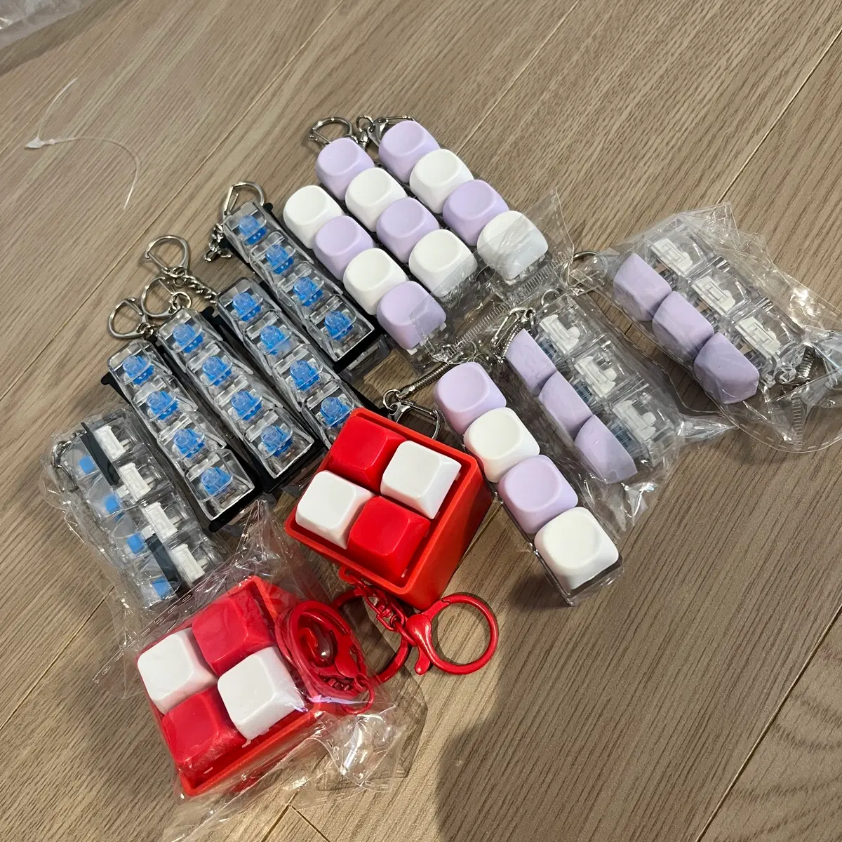 4구 키캡키링 새상품