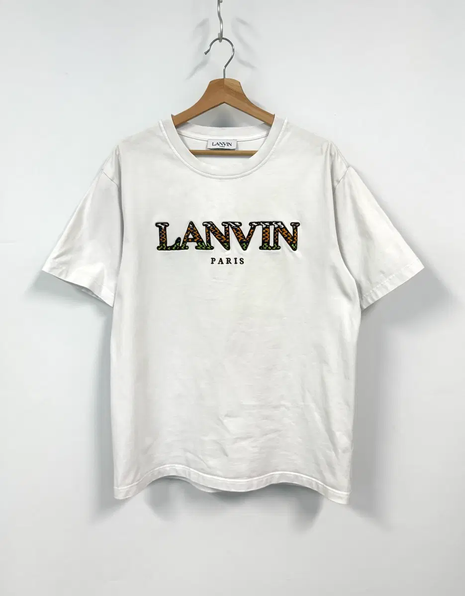 LANVIN Lanvin Logo Embroidery White T-shirt L