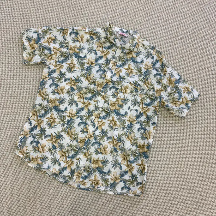 2XL 빈티지 하와이안 셔츠 0731D1