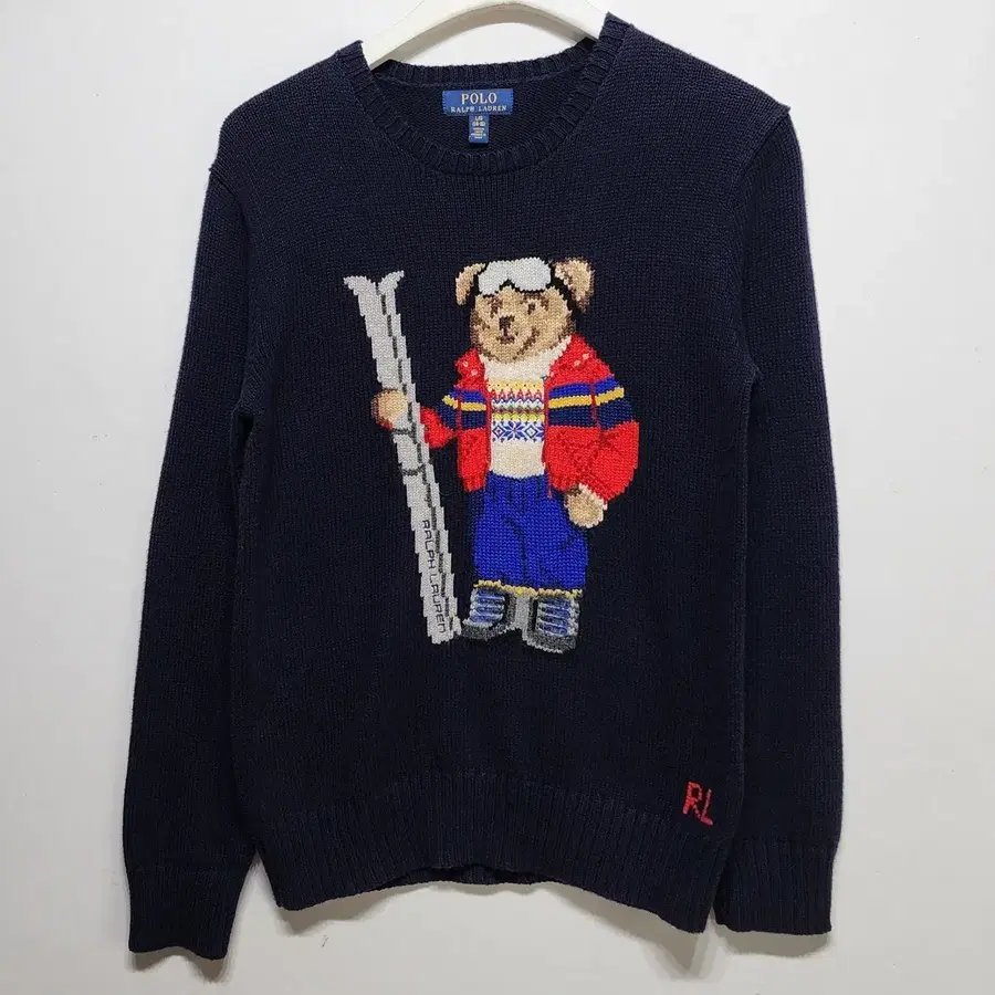 폴로랄프로렌 POLO RALPH LAUREN 스키베어 코튼 니트 스웨터 네이비 XS