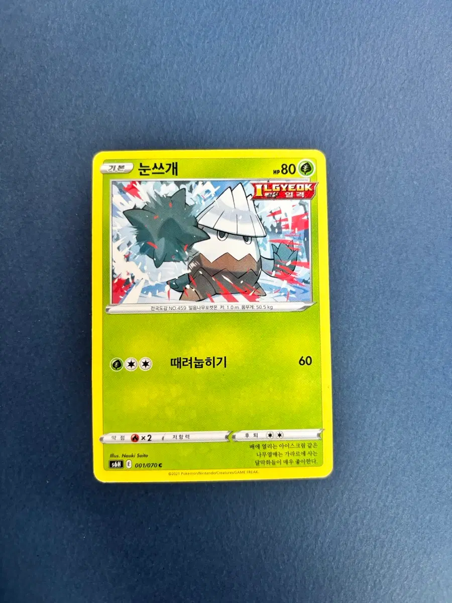 고전 포켓몬카드 눈쓰개 일반카드 도감용 덱소스 s6H 001/070