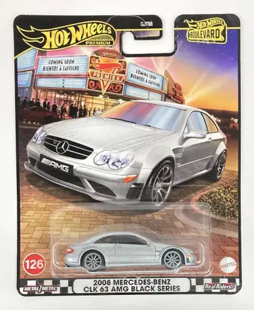 MATTEL HOTWHEELS BOULEVARD JBL07 2008 메르세데스-벤츠 CLK 63 AMG 블랙 시리즈 126
