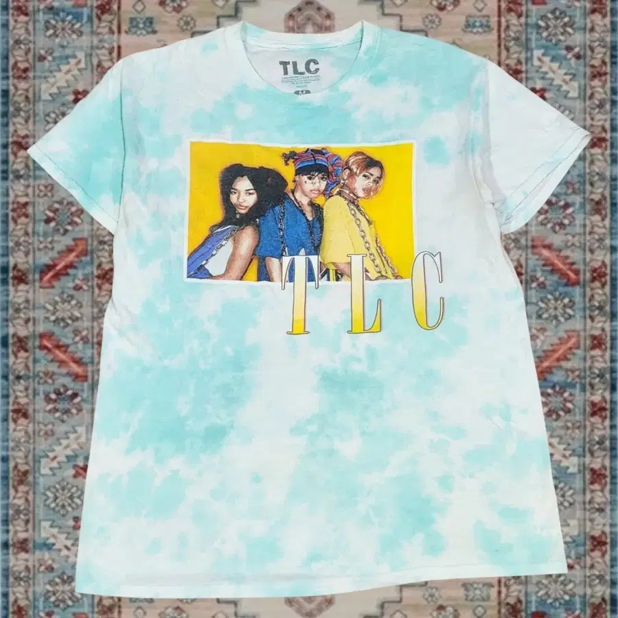 TLC 공식 그래픽 타이다이 반팔 티셔츠 M