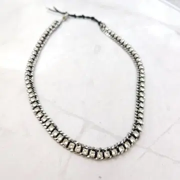 새상품급 SWAROVSKI 스와로브스키 테니스 목걸이 실버 크리스탈