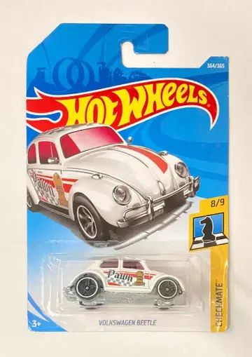 MATTEL HOTWHEEL CHECKMATE 8/9 FJY49 폭스바겐 비틀/화이트 폰 364/365