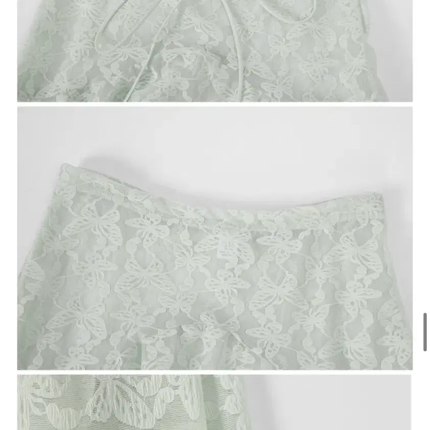 민지에나 lace long skirt mint butterfly