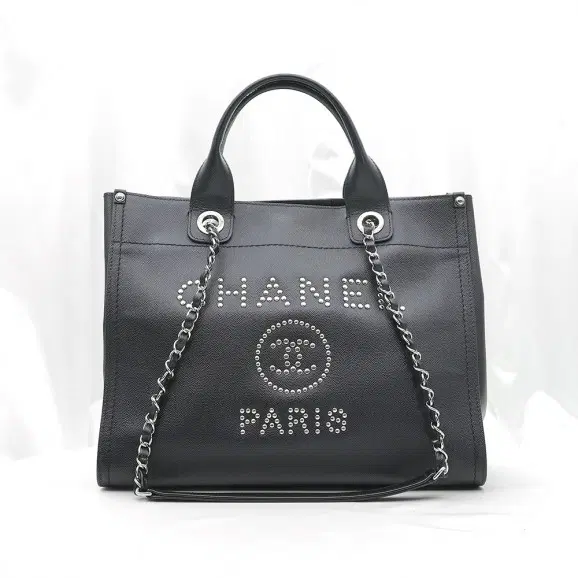 샤넬 Chanel(샤넬) A57068 블랙 레더 은장 도빌 라지 체인 숄더백 (25번대) 사진 1