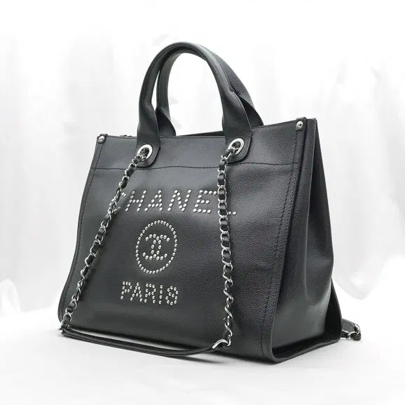 샤넬 Chanel(샤넬) A57068 블랙 레더 은장 도빌 라지 체인 숄더백 (25번대) 사진 2