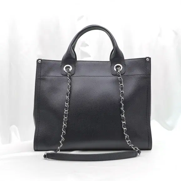 샤넬 Chanel(샤넬) A57068 블랙 레더 은장 도빌 라지 체인 숄더백 (25번대) 사진 3