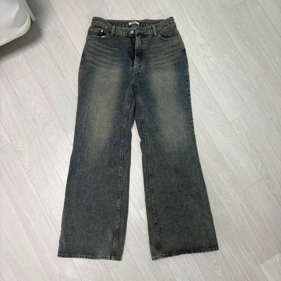 청바지 와이드 통 데님 팬츠