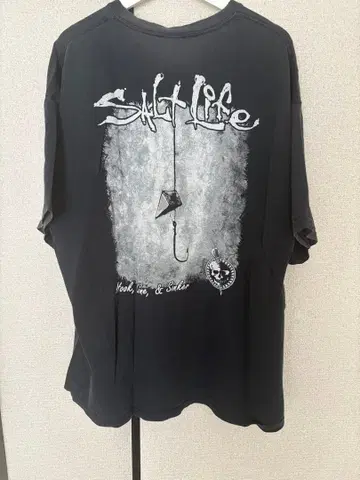Salt Life 포켓 부착 T셔츠 XXL 레이어드