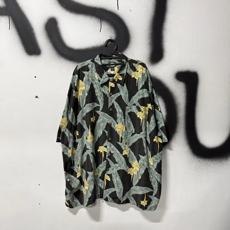 Tommy Bahama 빅사이즈 원포켓 하와이안 반팔 셔츠