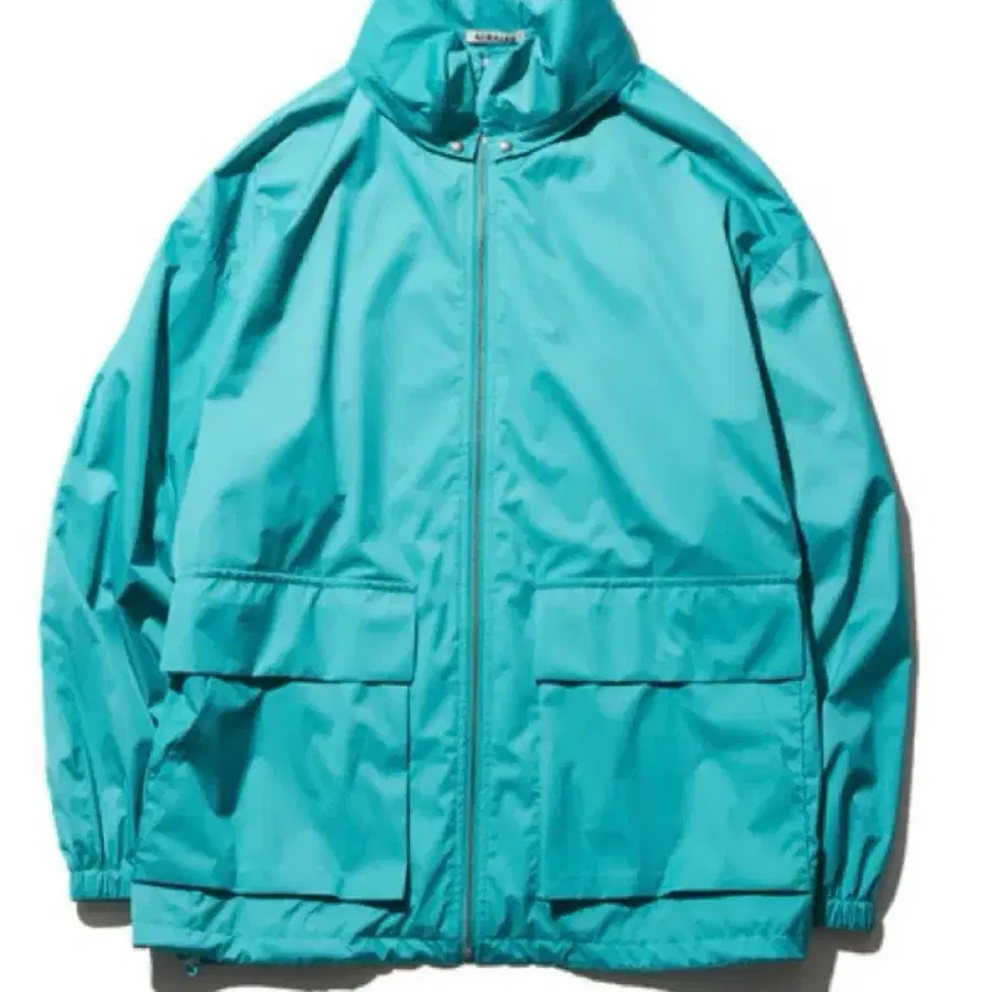오라리 AURALEE - HARD TWIST POLYESTER SATIN LAMINATE ZIP BLOUSON