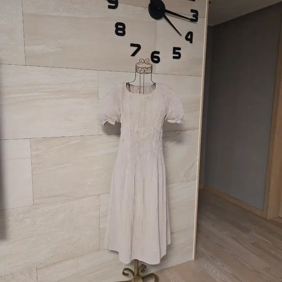 [F] 플리츠 롱 원피스