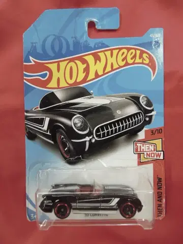 MATTEL THENANDNOW HOTWHEELS '55 CORVETTE 3/10