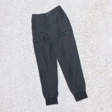[ Spick & Span ] 카고 조거 팬츠 ( 36 ) 먹색 얇은 소재 무지