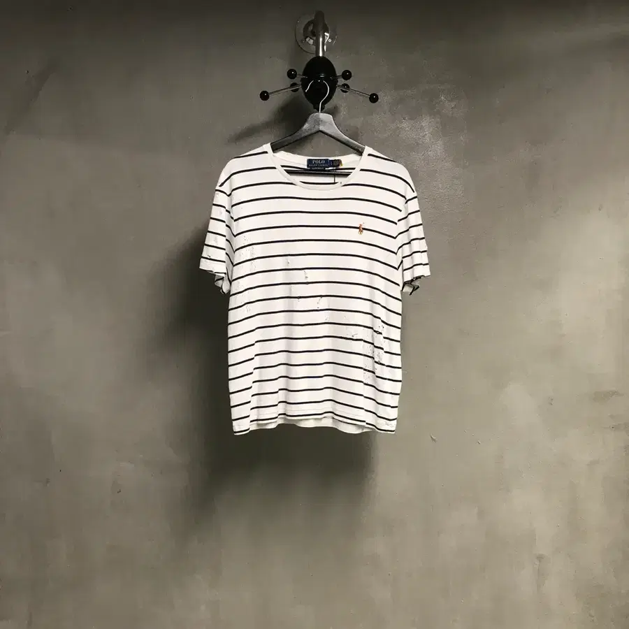 폴로 랄프로렌 QR 단가라 반팔 티셔츠 L