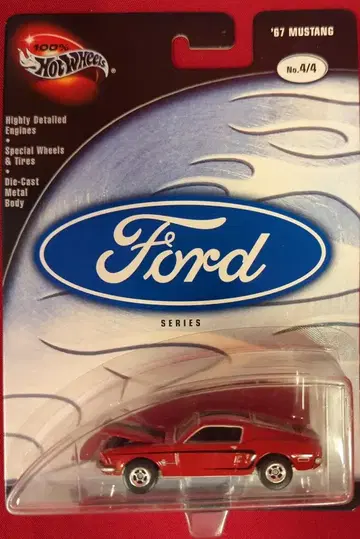 MATTEL FORD SERIES 4/4 HOTWHEELS '67 MUSTANG 레드 4/4