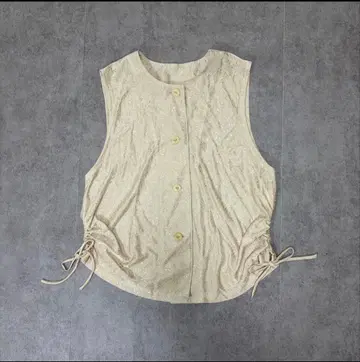 일본제 꽃무늬 자카드 슬리브리스 사이드 드로스트 지레 베스트 11호
