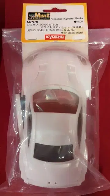 교쇼 미니지 레이서 렉서스 SC430 GT500 화이트 바디 세트 (미도색) MZN78