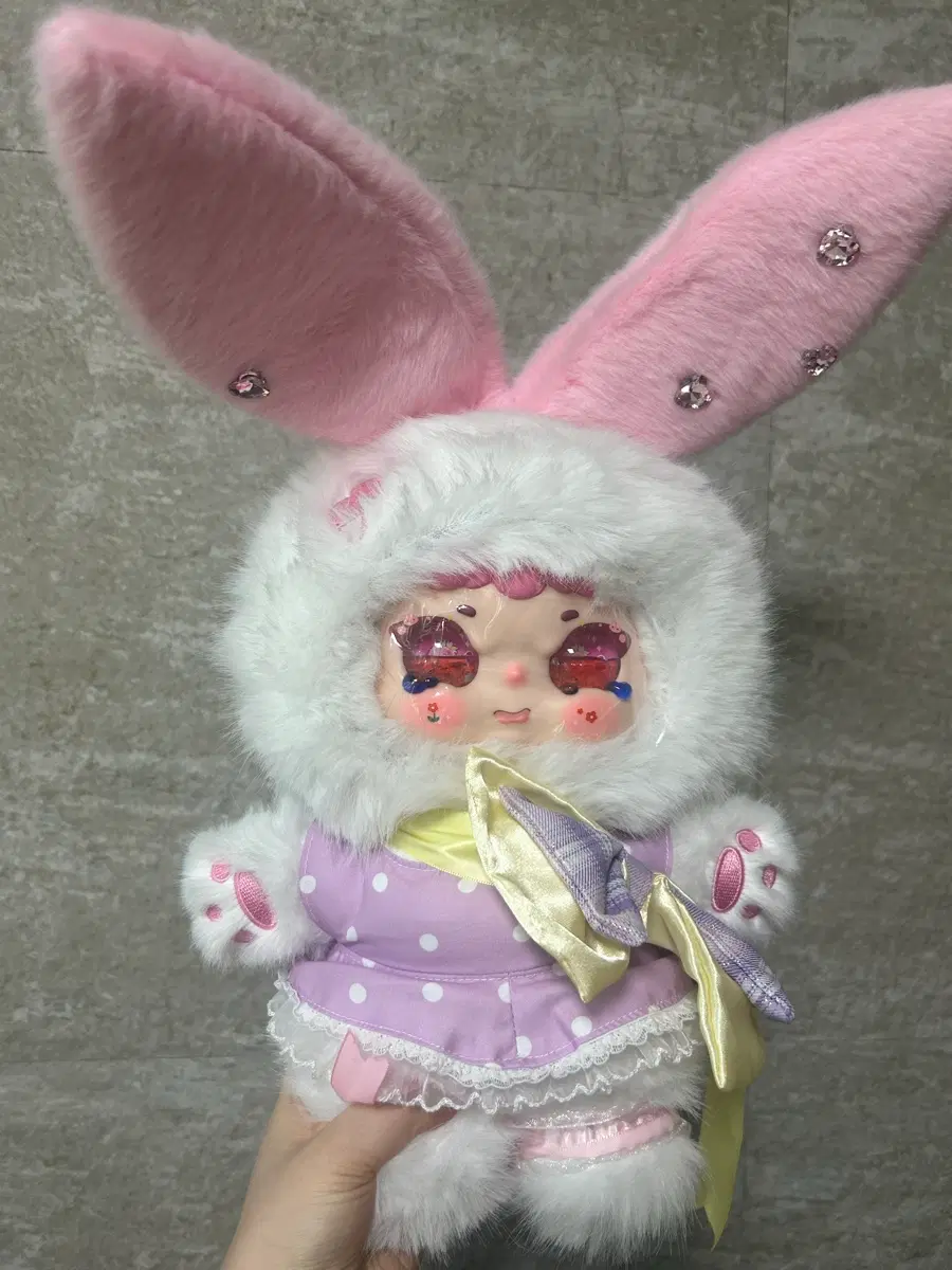 지이모600 물눈 핑크토끼 쫑긋귀