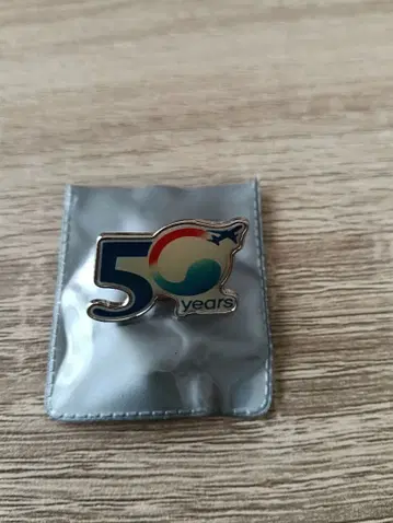 대한항공 KOREAN AIR 50주년 기념 핀 배지