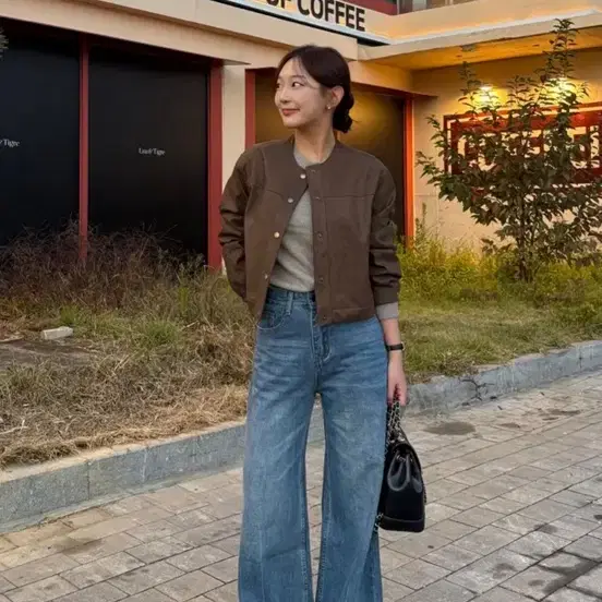 오브이베브 데님 부츠컷 (새상품)